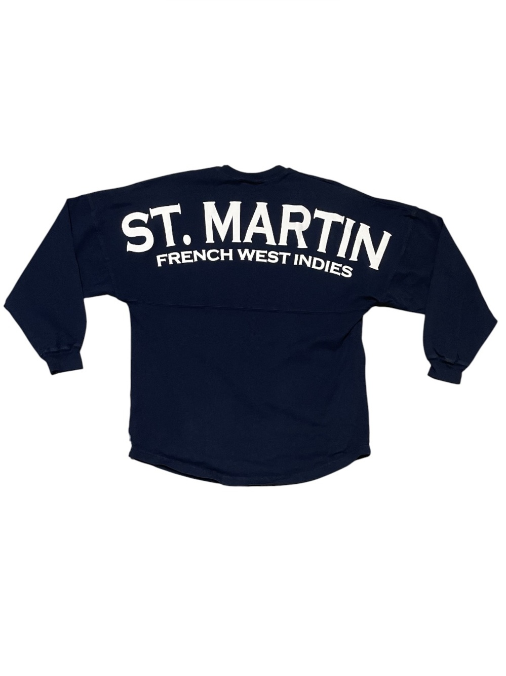 Spirit Jersey St. Martin French West Indies Navy Blue White Puff Print Small